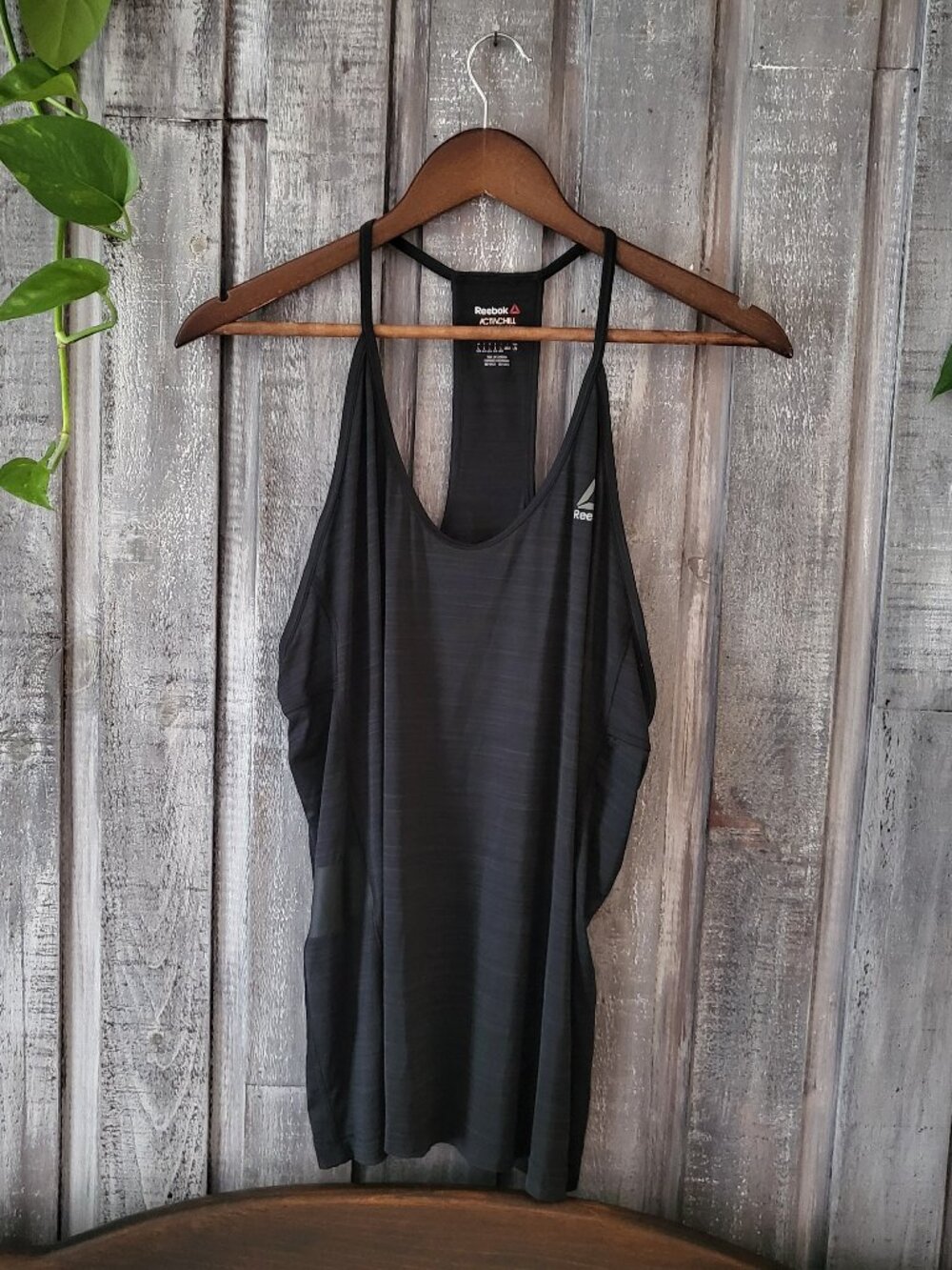Reebok SPEEDWICK Black Racerback Workout Tank Top Gym Shirt L